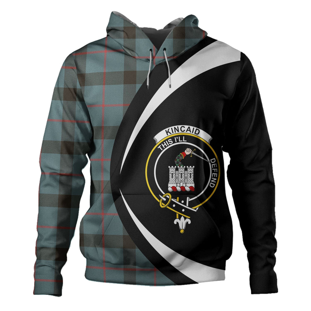 Kincaid Weathered Clan Badge Tartan Hoodie Circle Style