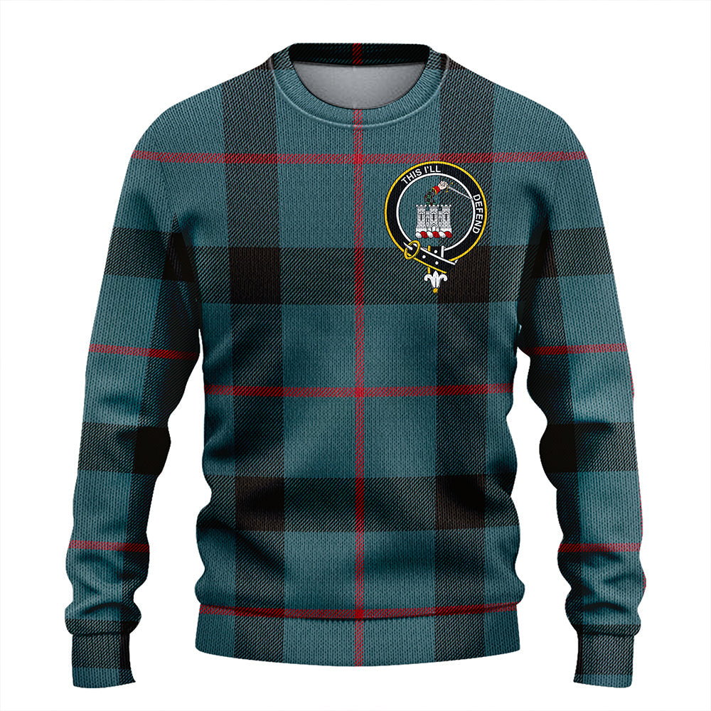 Kincaid Weathered Clan Badge Tartan Knitted Sweater