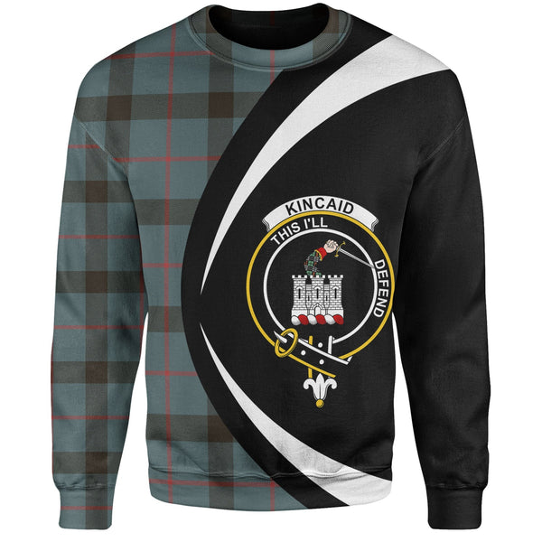 Kincaid Weathered Clan Badge Tartan Sweatshirt Circle Style Personalized