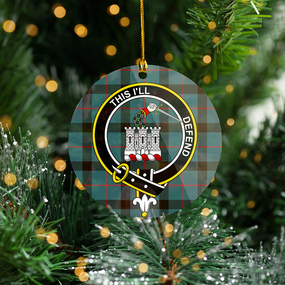 Kincaid Weathered Clan Badge Tartan Plastic Christmas Ornaments