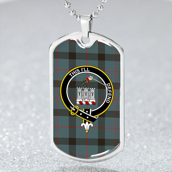 Kincaid Weathered Clan Badge Classic Tartan Dog Tag Necklace