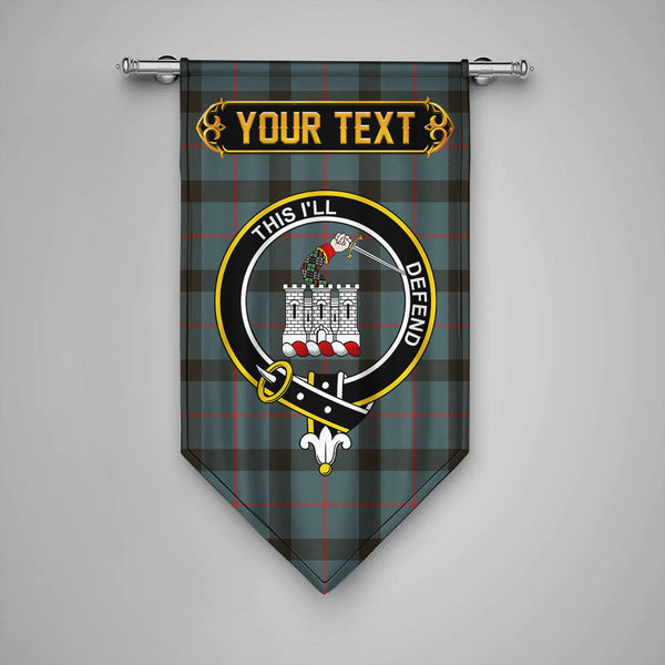 Kincaid Weathered Clan Badge Tartan Gonfalon Personalize