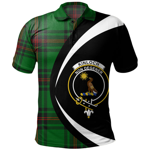 Kinloch Clan Badge Tartan Polo Shirt Circle Style Personalized