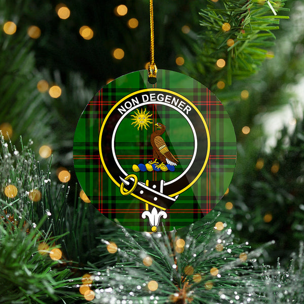 Kinloch Clan Badge Tartan Plastic Christmas Ornaments