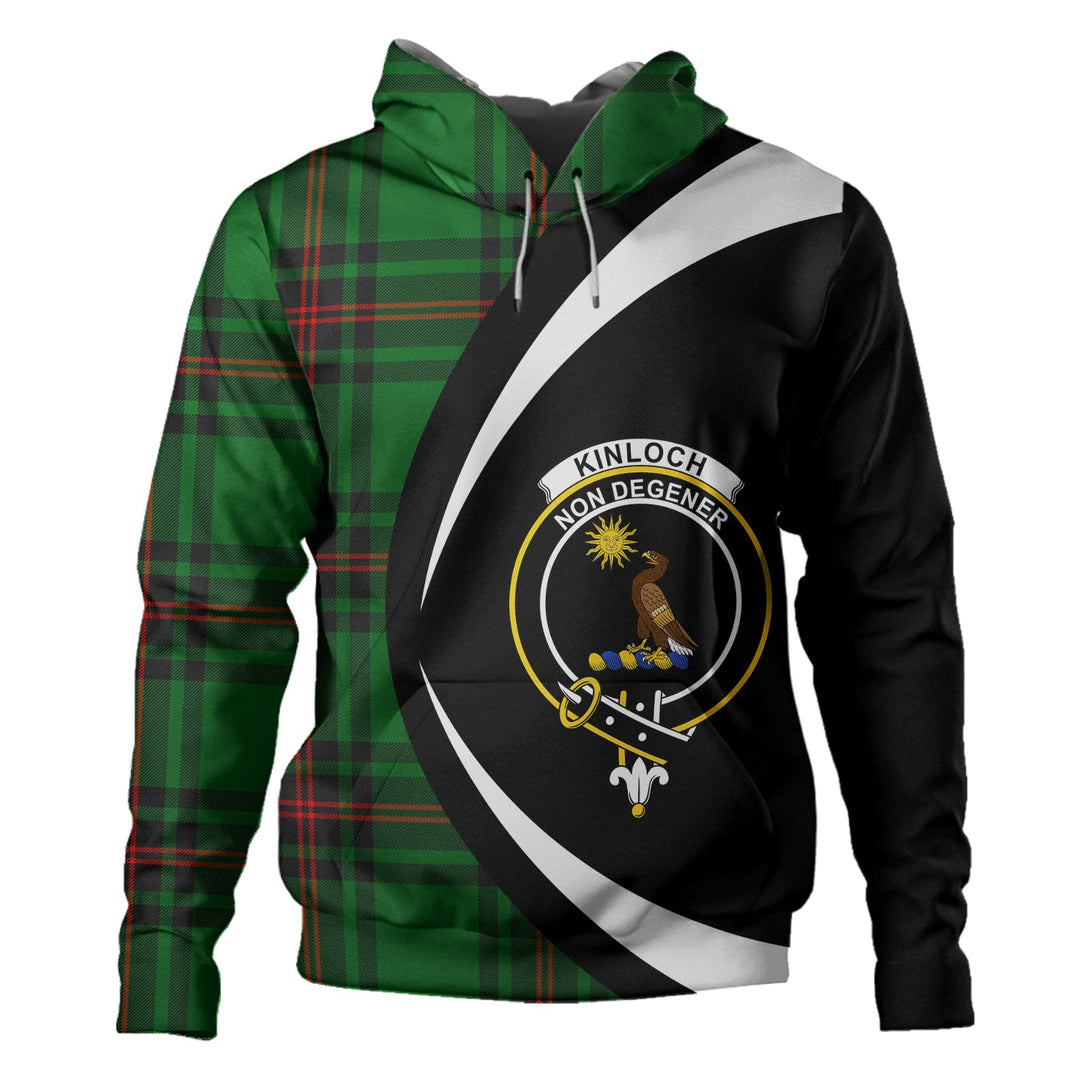 Kinloch Clan Badge Tartan Hoodie Circle Style