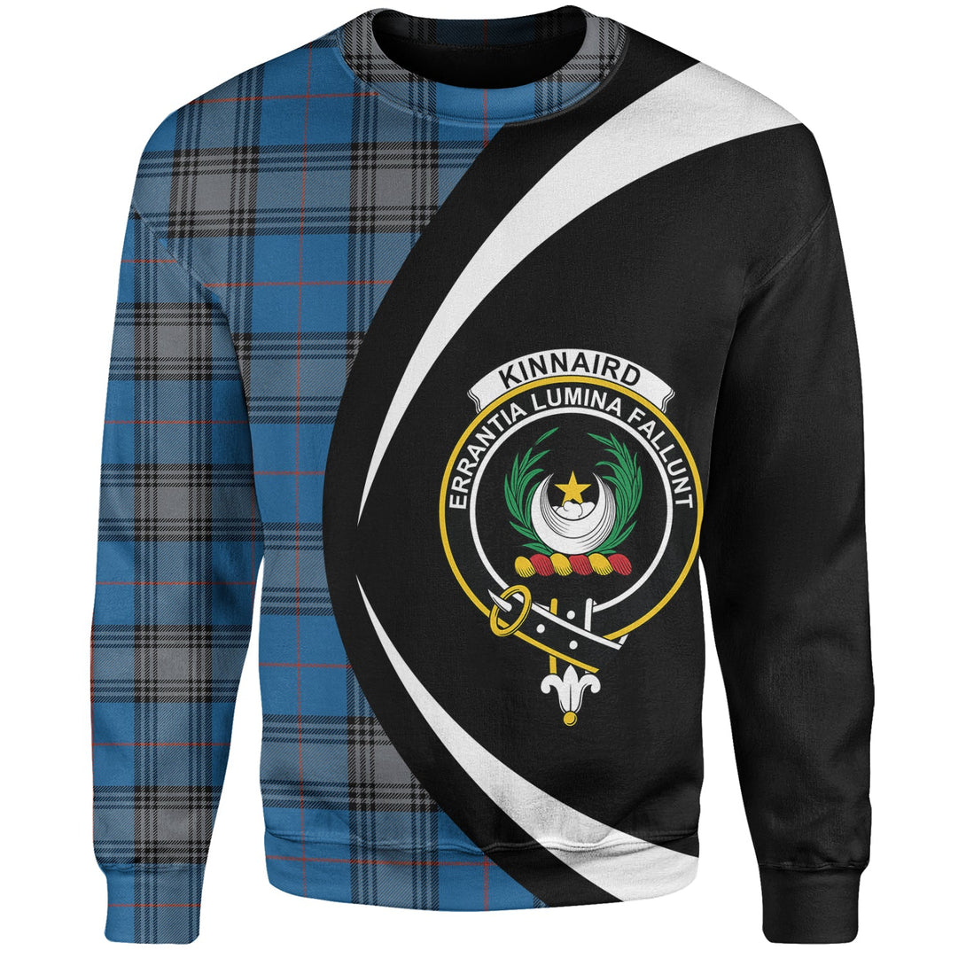 Kinnaird Ancient Clan Badge Tartan Sweatshirt Circle Style Personalized