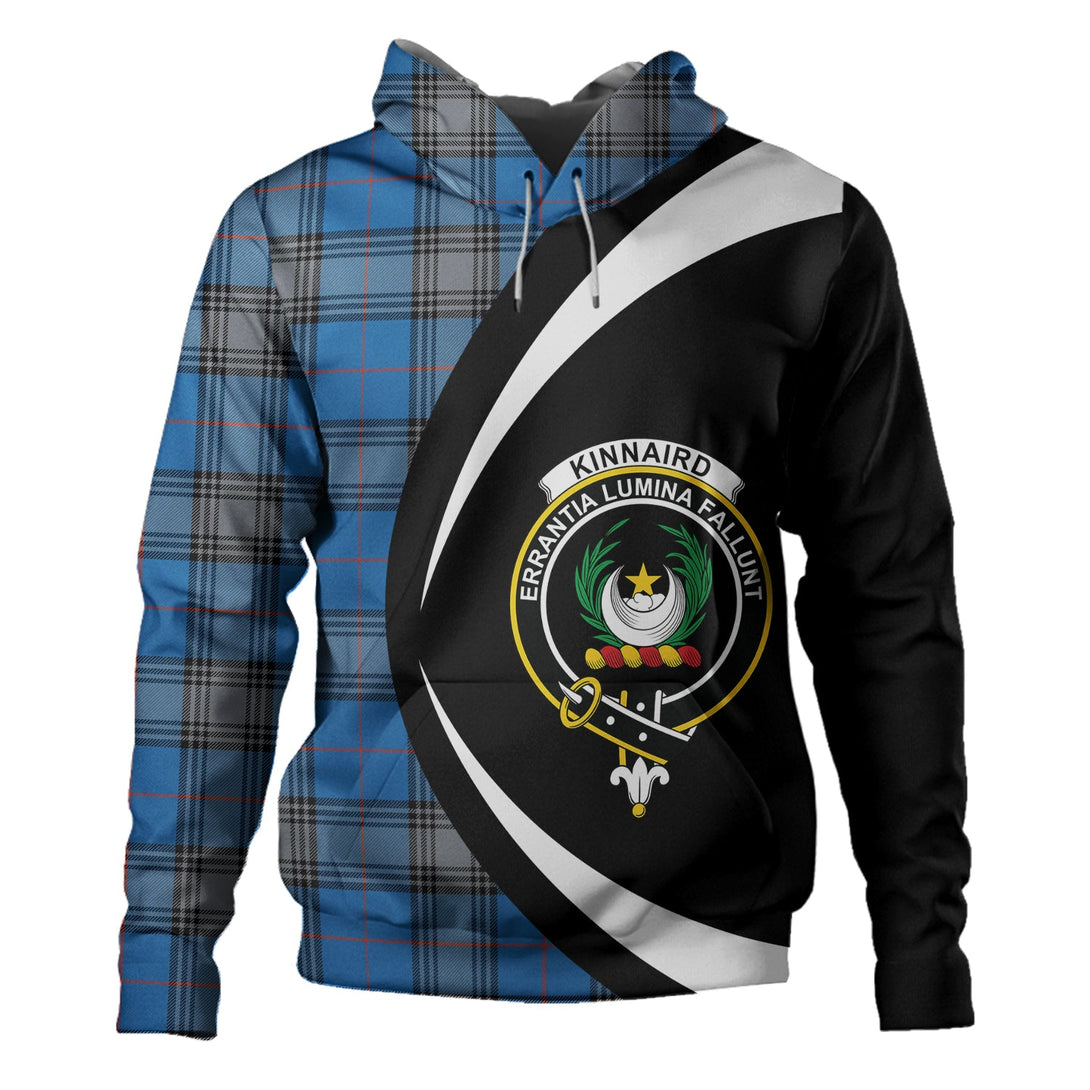 Kinnaird Ancient Clan Badge Tartan Hoodie Circle Style