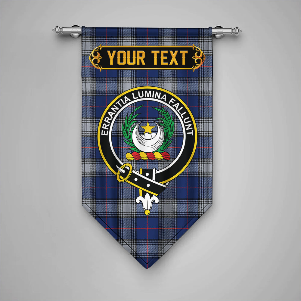 Kinnaird Modern Clan Badge Tartan Gonfalon Personalize