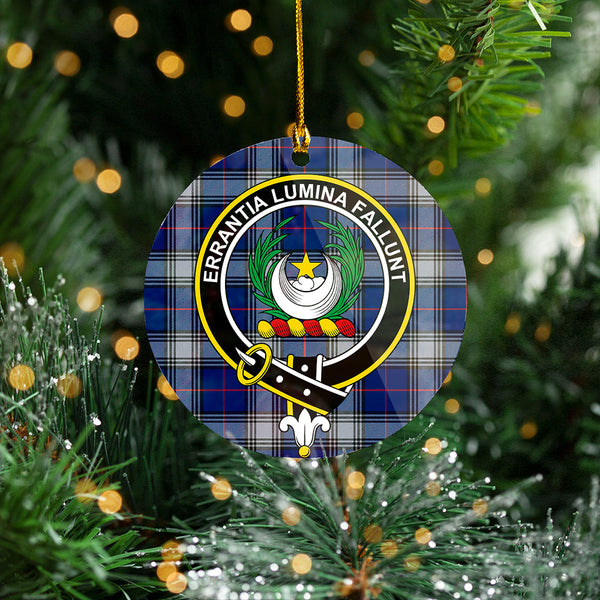 Kinnaird Modern Clan Badge Tartan Plastic Christmas Ornaments