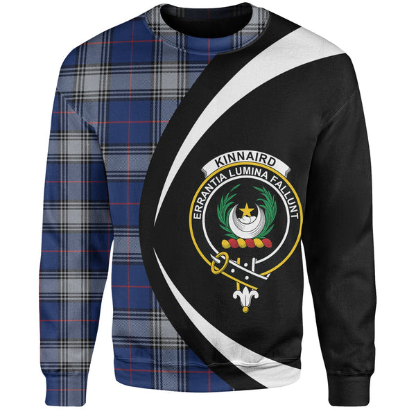 Kinnaird Modern Clan Badge Tartan Sweatshirt Circle Style Personalized