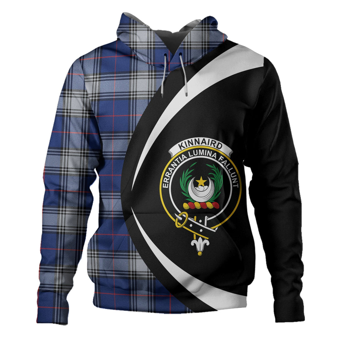 Kinnaird Modern Clan Badge Tartan Hoodie Circle Style