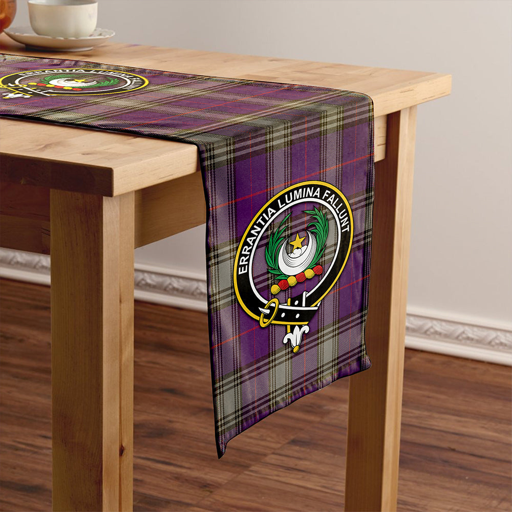 Kinnaird Weathered Clan Badge Tartan Table Runner