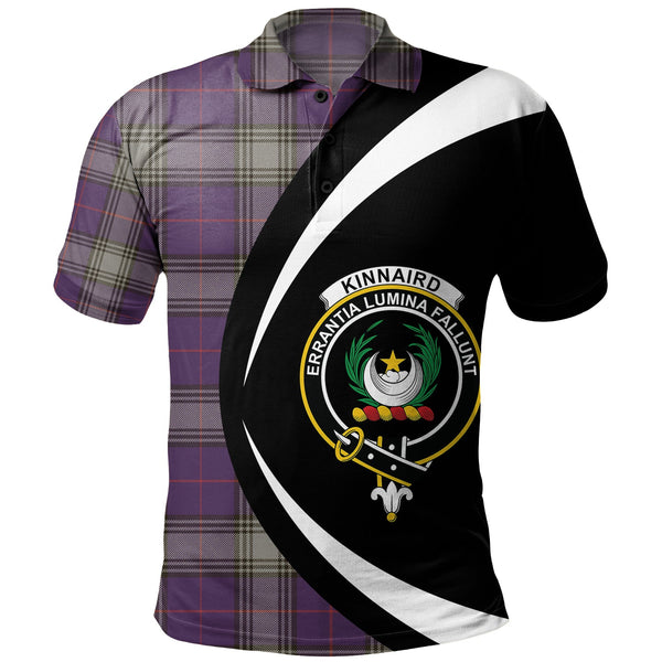 Kinnaird Weathered Clan Badge Tartan Polo Shirt Circle Style Personalized