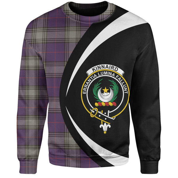 Kinnaird Weathered Clan Badge Tartan Sweatshirt Circle Style Personalized