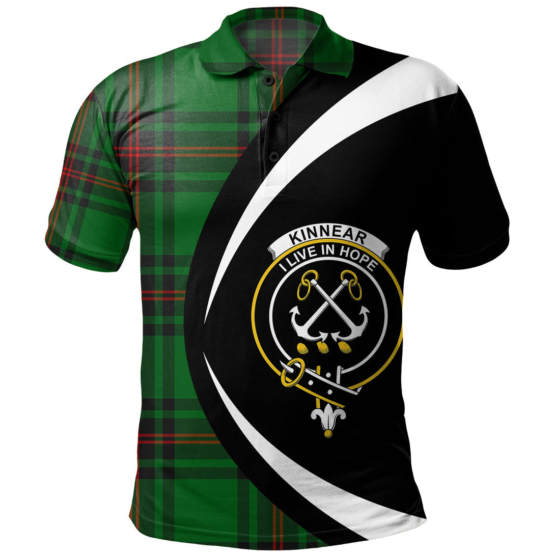 Kinnear Clan Badge Tartan Polo Shirt Circle Style Personalized