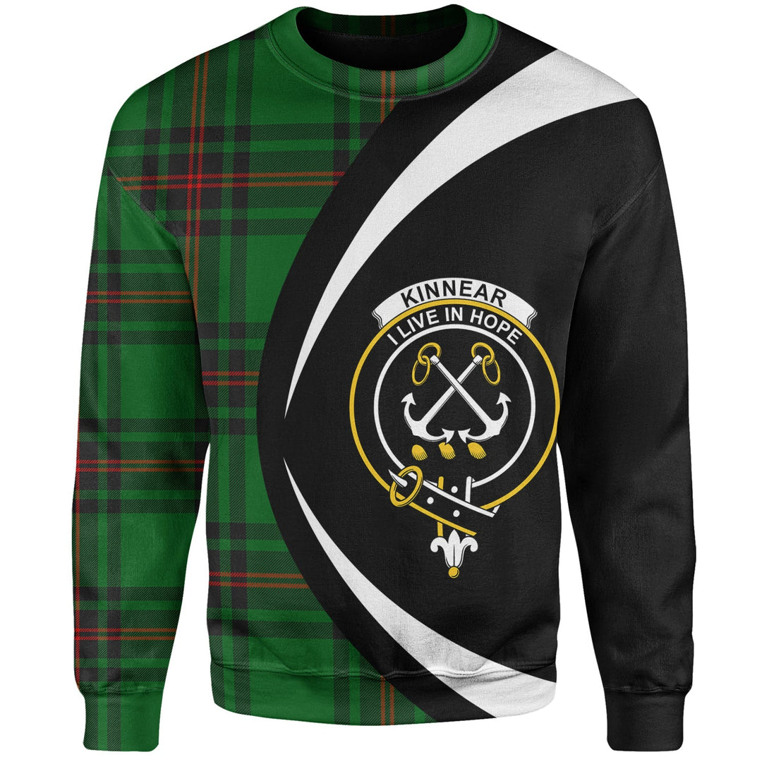 Kinnear Clan Badge Tartan Sweatshirt Circle Style Personalized