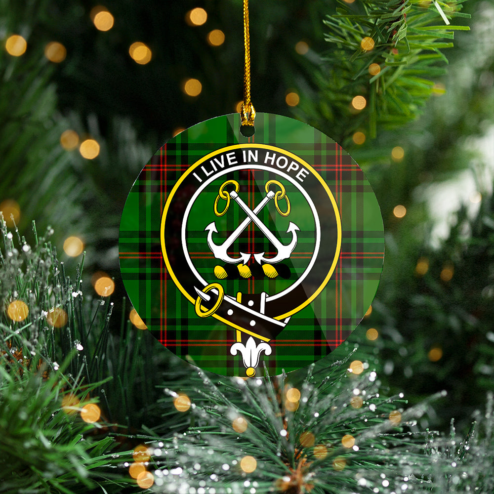 Kinnear Clan Badge Tartan Plastic Christmas Ornaments