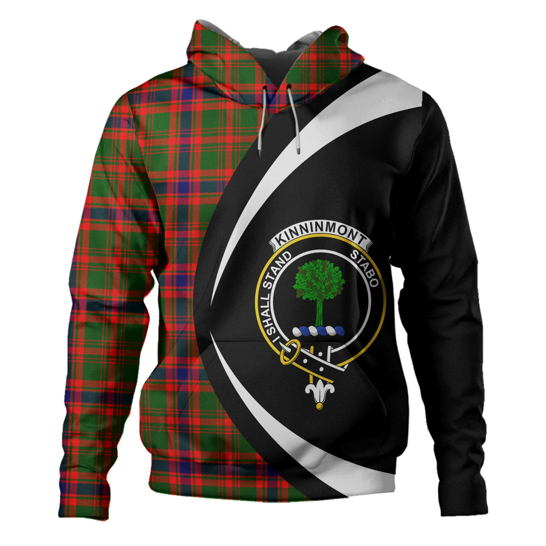 Kinninmont Clan Badge Tartan Hoodie Circle Style