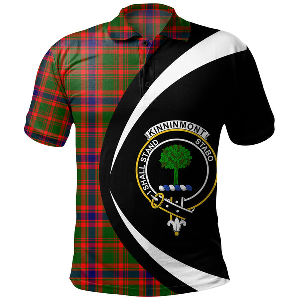 Kinninmont Clan Badge Tartan Polo Shirt Circle Style Personalized