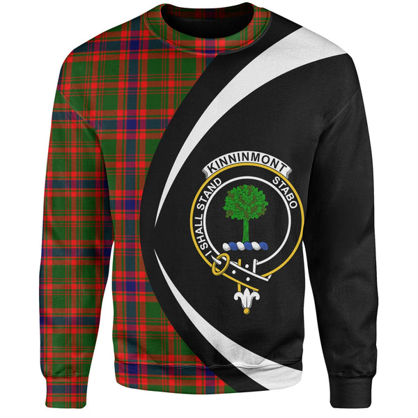 Kinninmont Clan Badge Tartan Sweatshirt Circle Style Personalized