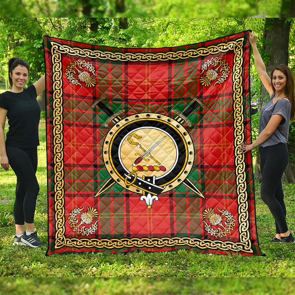 Kirk Ancient Clan Badge Tartan Premium Quilt Celtic Shield