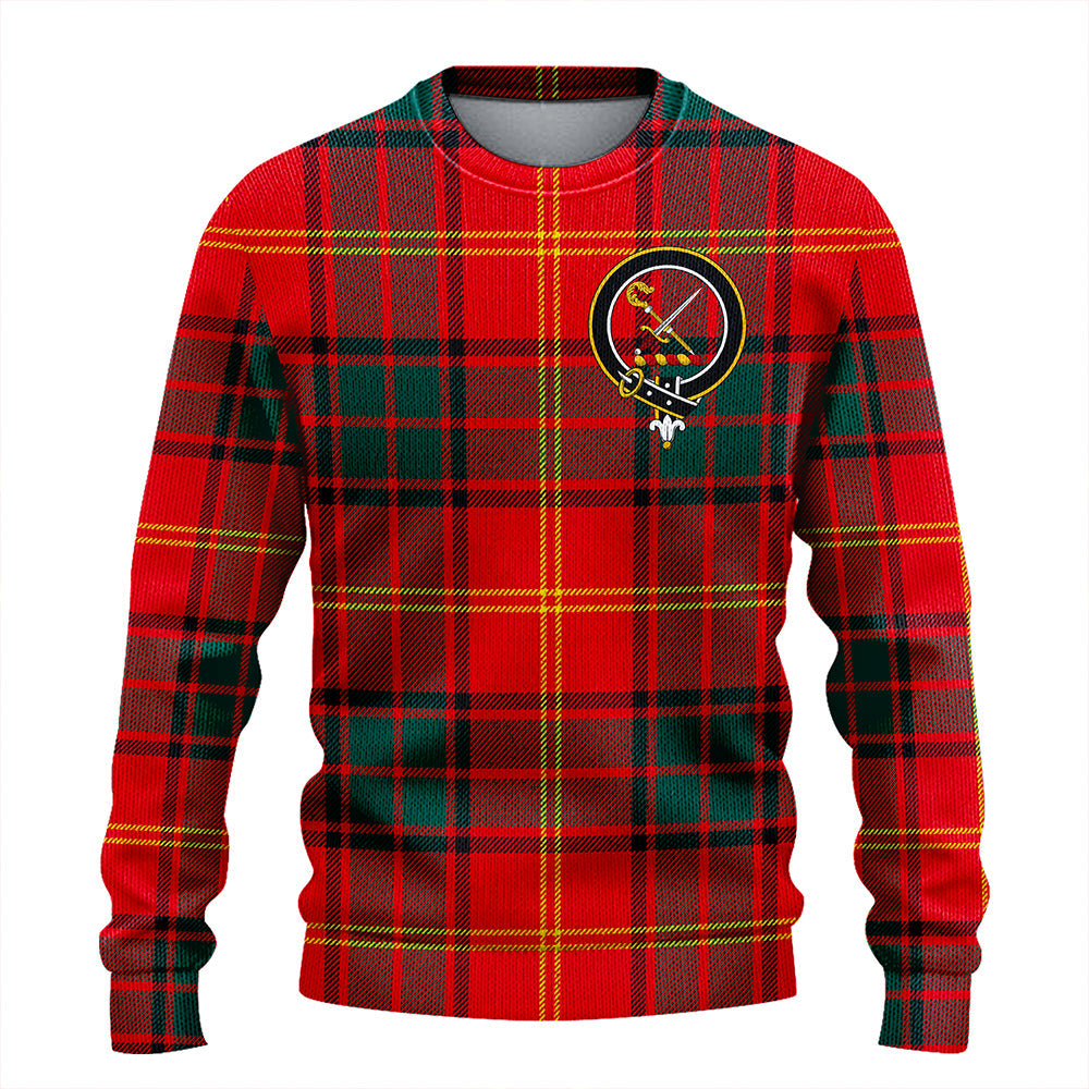 Kirk Modern Clan Badge Tartan Knitted Sweater