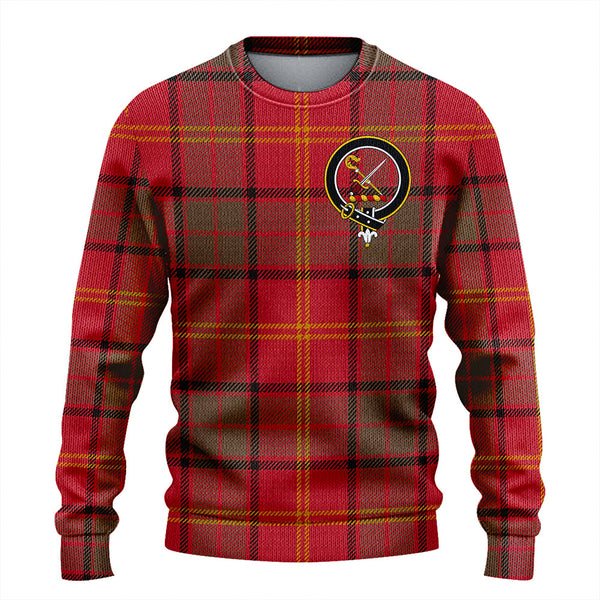 Kirk Weathered Clan Badge Tartan Knitted Sweater