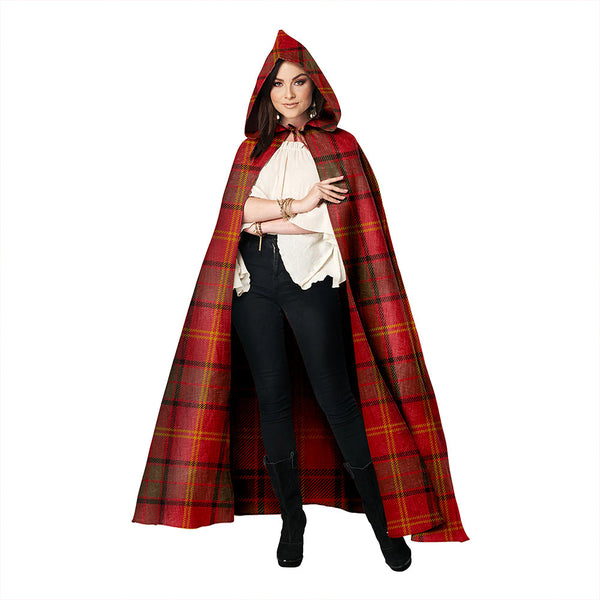 Kirk Weathered Clan Badge Tartan Hooded Cloak