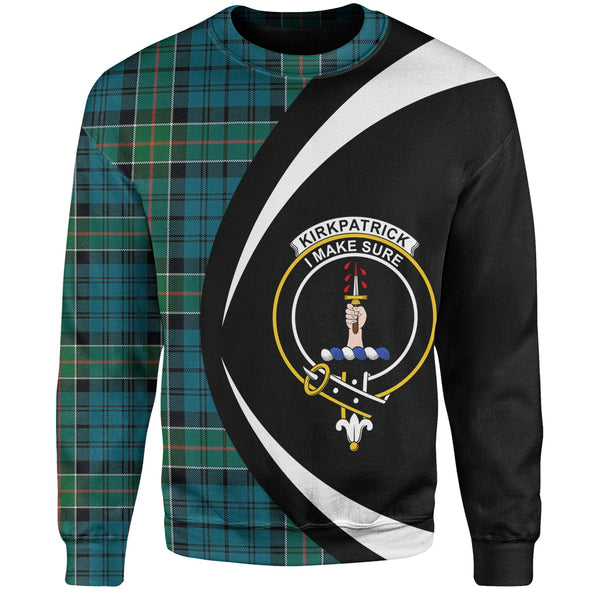 Kirkpatrick Clan Badge Tartan Sweatshirt Circle Style Personalized