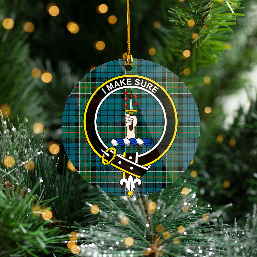 Kirkpatrick Clan Badge Tartan Plastic Christmas Ornaments