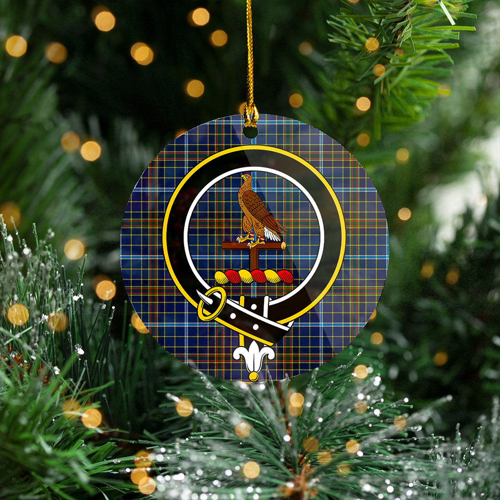 Knox Clan Badge Tartan Plastic Christmas Ornaments