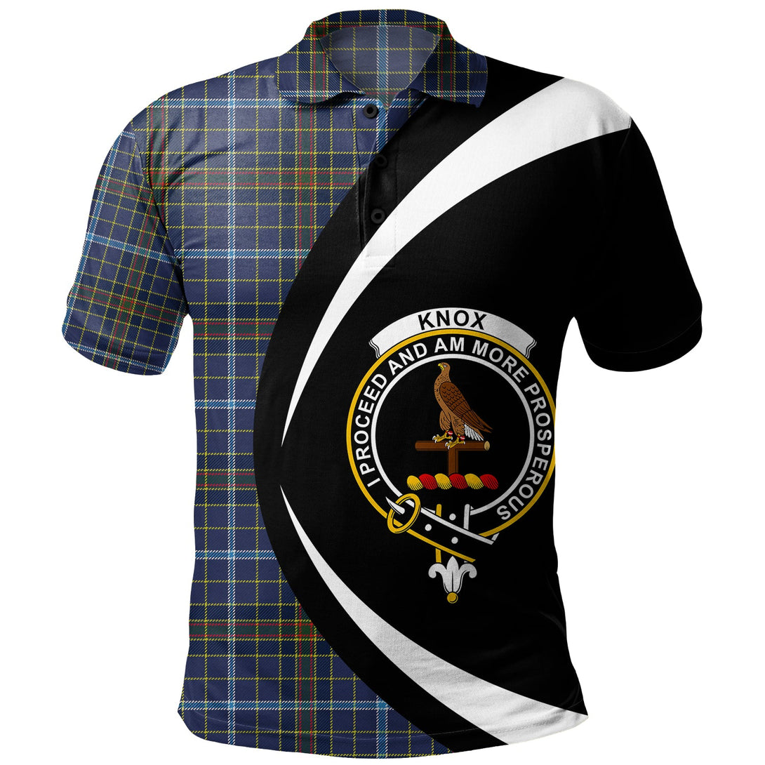 Knox Clan Badge Tartan Polo Shirt Circle Style Personalized