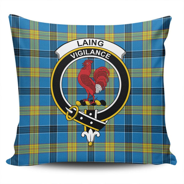 Laing Tartan Classic Crest Pillow Cover