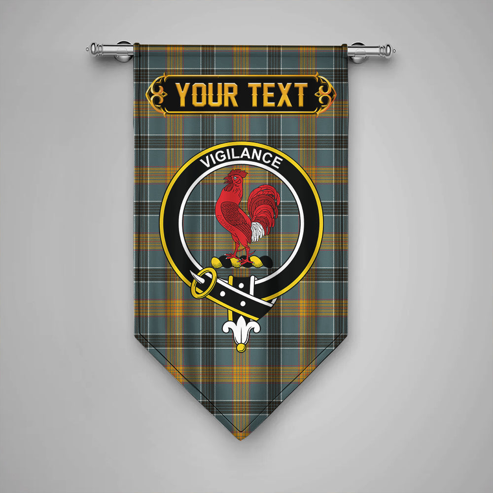 Laing (Lang) Weathered Clan Badge Tartan Gonfalon Personalize