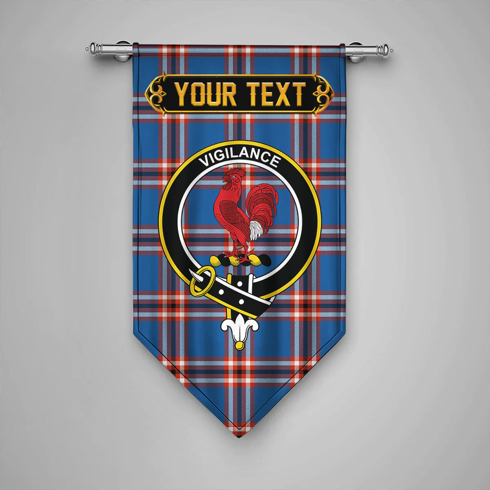 Laing of Archiestown (Lang of Archiestown) Ancient Clan Badge Tartan Gonfalon Personalize