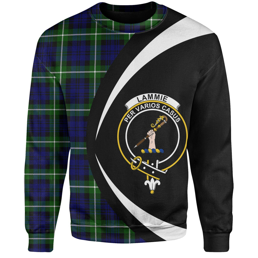 Lammie Clan Badge Tartan Sweatshirt Circle Style Personalized