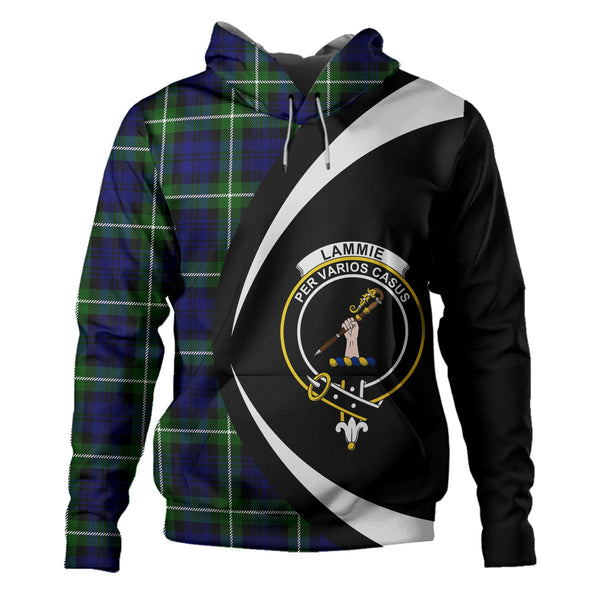 Lammie Clan Badge Tartan Hoodie Circle Style