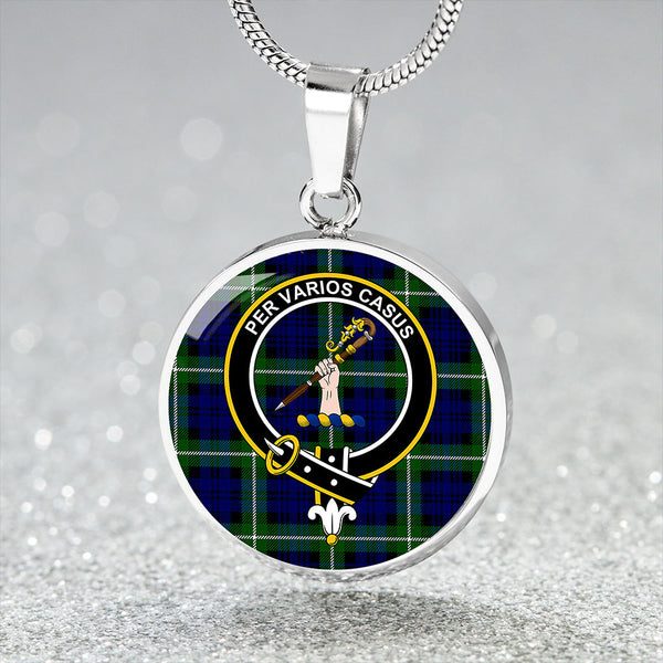 Lammie Clan Badge Tartan Classic Circle Necklace