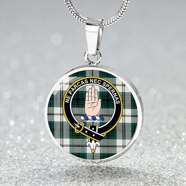 Lamont Dress Modern Clan Badge Tartan Classic Circle Necklace