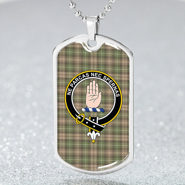 Lamont Heather Ancient Clan Badge Classic Tartan Dog Tag Necklace