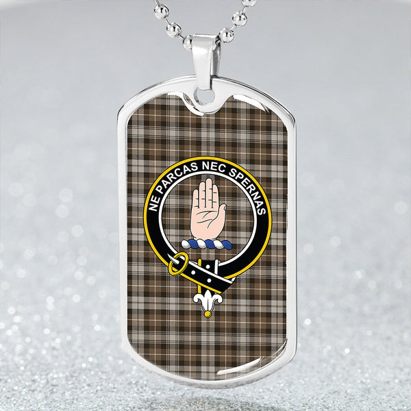 Lamont Heather Weathered Clan Badge Classic Tartan Dog Tag Necklace