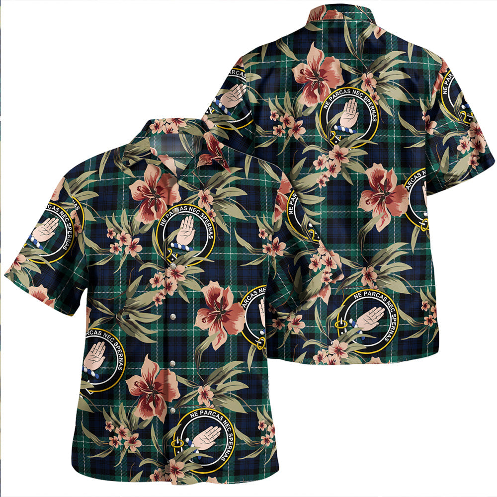 Lamont Modern Clan Badge Tartan Aloha Hawaiian Shirt Tropical Old Style