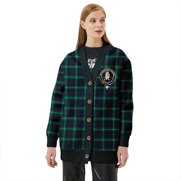 Lamont Modern Clan Badge Tartan V-neck Cardigan