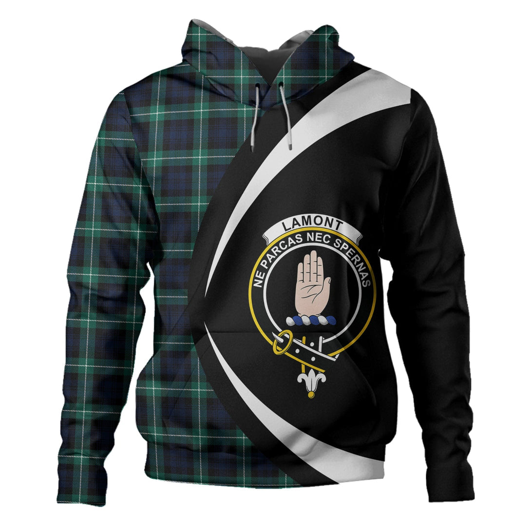 Lamont Modern Clan Badge Tartan Hoodie Circle Style