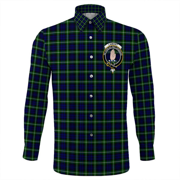 Lamont Modern Tartan Classic Crest Long Sleeve Button Shirt