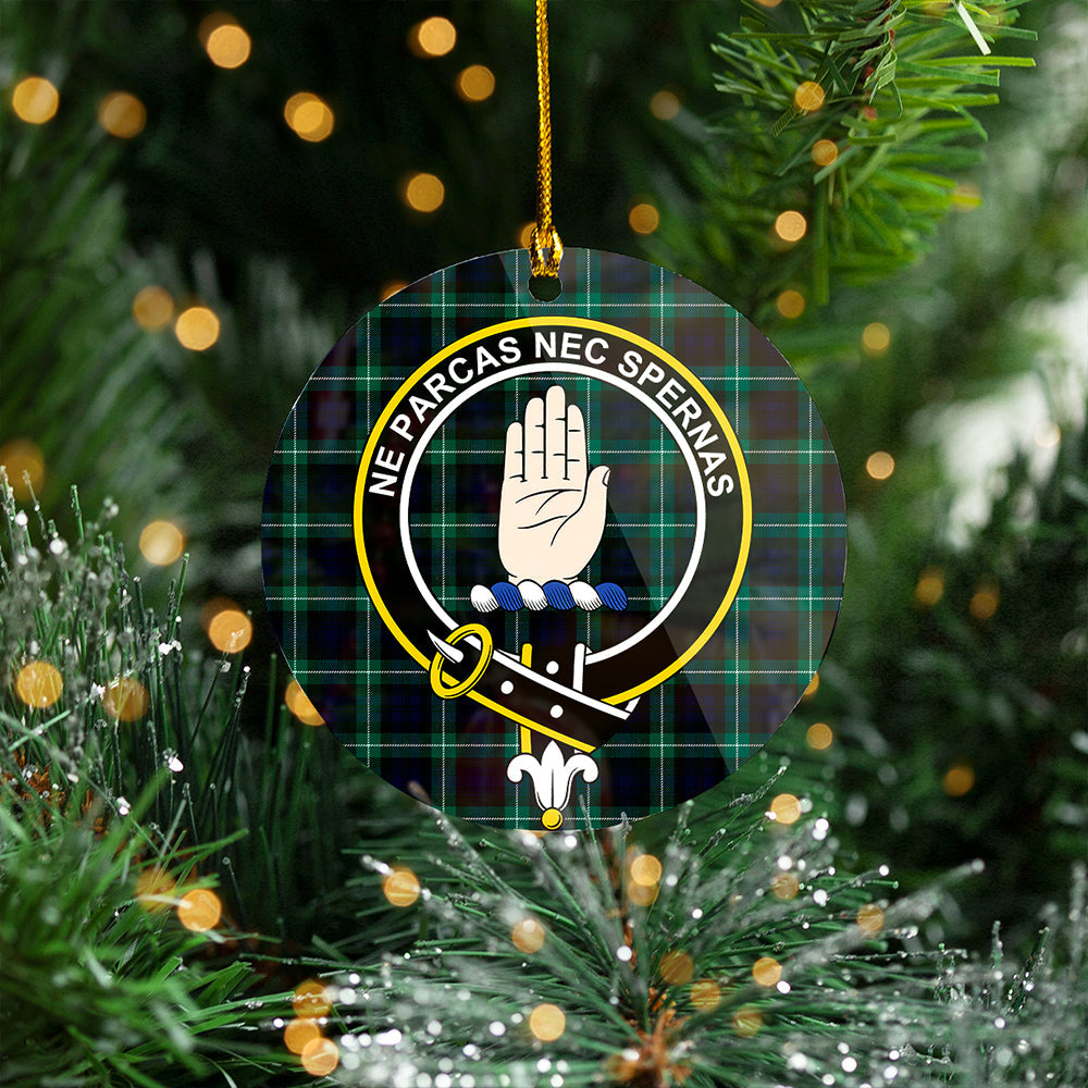 Lamont Modern Clan Badge Tartan Plastic Christmas Ornaments