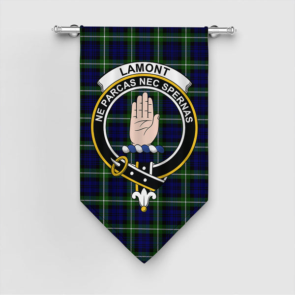 Lamont Modern Tartan Classic Crest Gonfalon