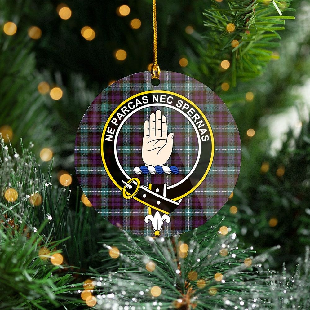 Lamont Weathered Clan Badge Tartan Plastic Christmas Ornaments