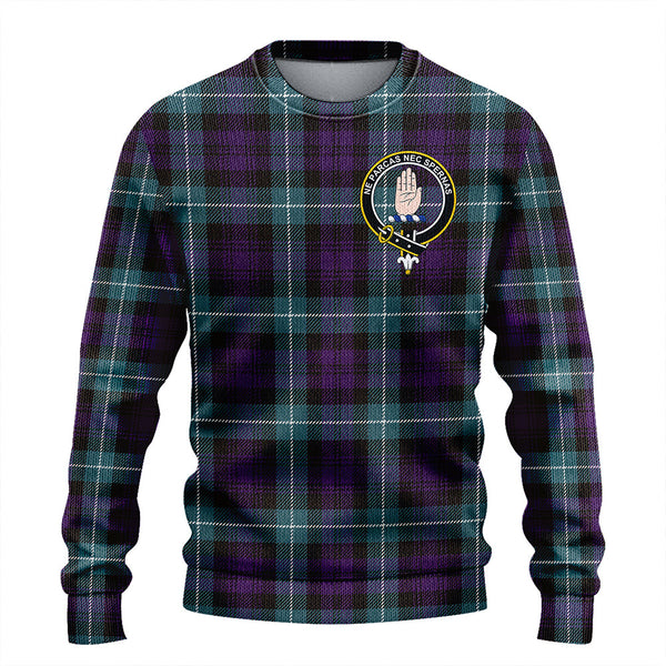 Lamont Weathered Clan Badge Tartan Knitted Sweater