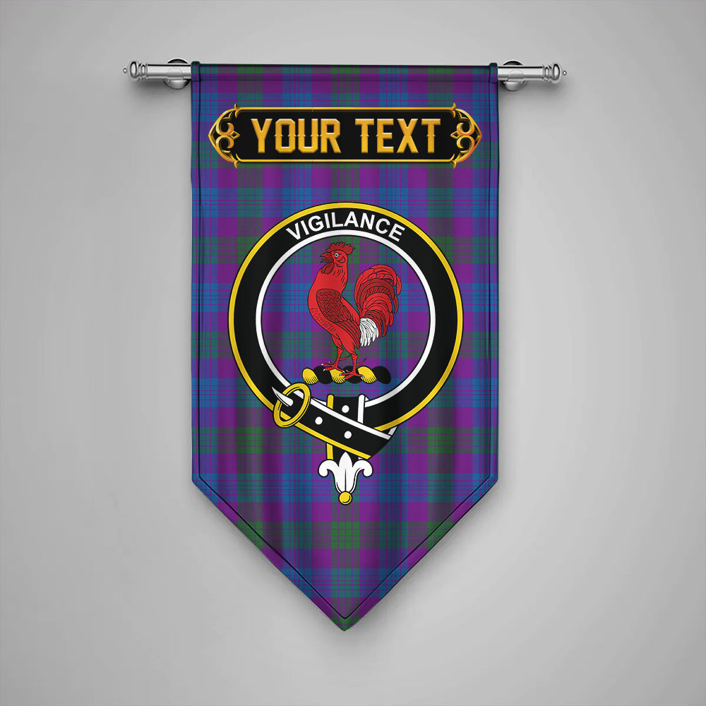 Lang (Laing) Modern Clan Badge Tartan Gonfalon Personalize